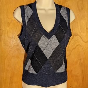 BR Merino wool argyle sweater vest